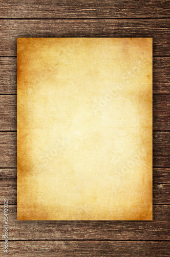 old paper on wooden background