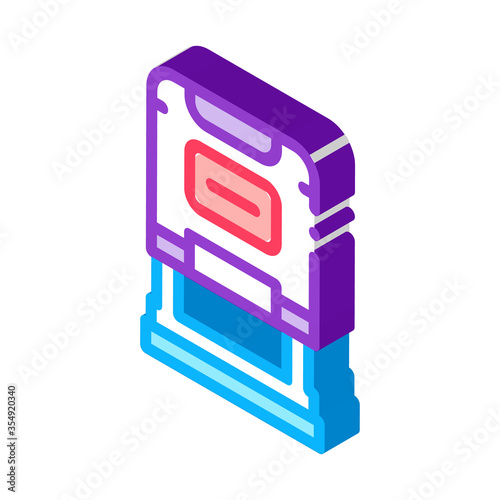 court seal icon vector. isometric court seal sign. color isolated symbol illustration