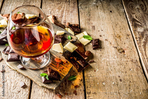 Glass of brandy, whiskey or cognac