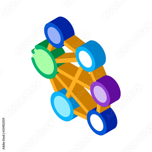 mesh confusion icon vector. isometric mesh confusion sign. color isolated symbol illustration