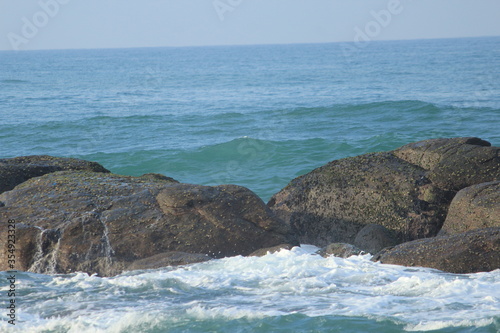 Two Gaint Rocks inside the sea photo