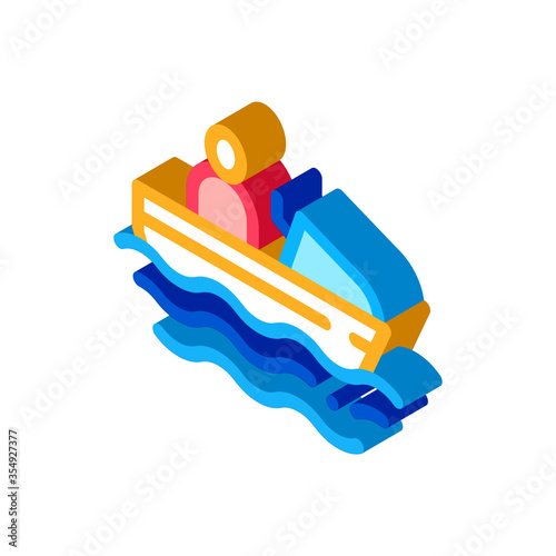 boating icon vector. isometric boating sign. color isolated symbol illustration