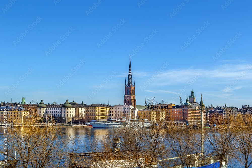 Obraz premium View of Riddarholmen, Stockholm, Sweden
