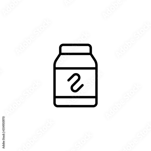 Mayonnaise vector icon in linear, outline icon isolated on white background