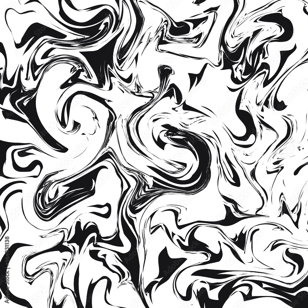 Creative art illustration. Vector image. Marbled surface. Beautiful unique handmade texture. Liquid paint. Painted waves. Unusual artistic background. Abstract black and white art. Creative art illustration. Vector image. Marbled surface. Beautiful unique handmade texture. Liquid paint. Painted waves. Unusual artistic background. Abstract black and white art.