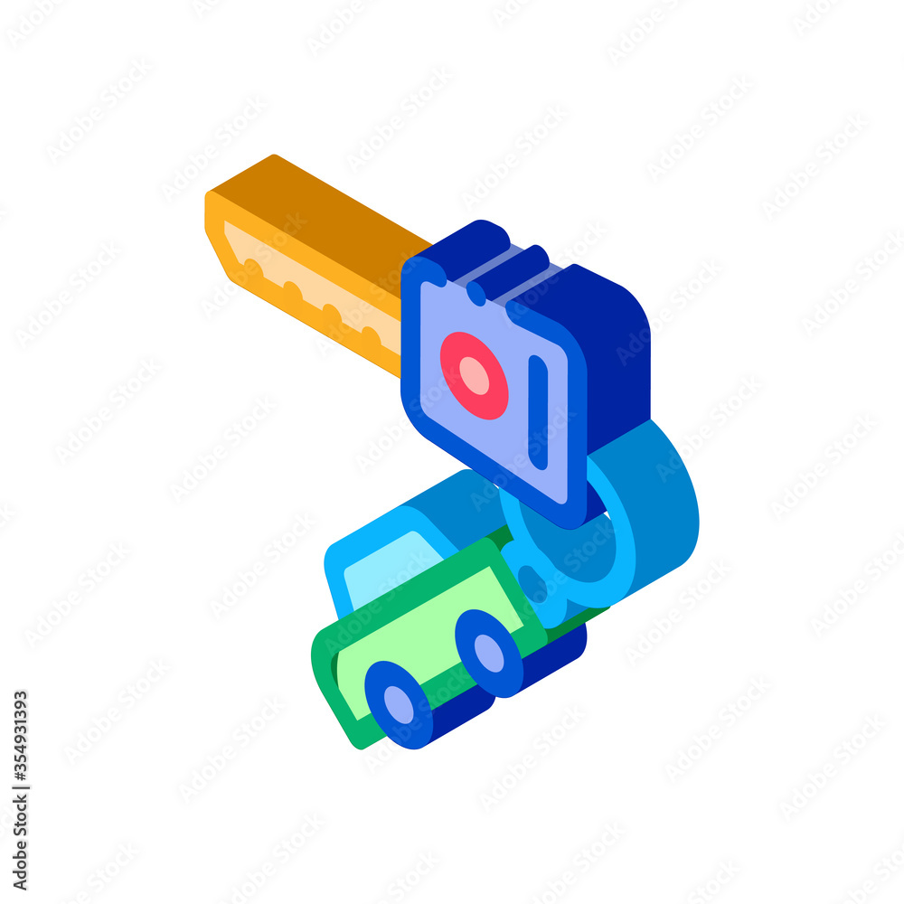 car keys icon vector. isometric car keys sign. color isolated symbol illustration car keys icon vector. isometric car keys sign. color isolated symbol illustration