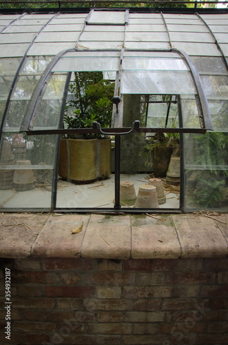 Fototapeta Naklejka Na Ścianę i Meble -  window in a greenhouse