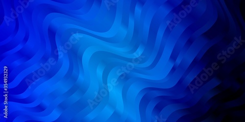 Obraz na płótnie Dark BLUE vector layout with wry lines