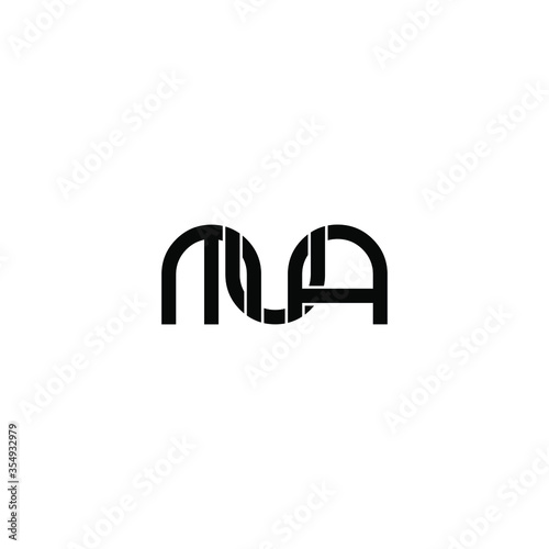 mua letter original monogram logo design