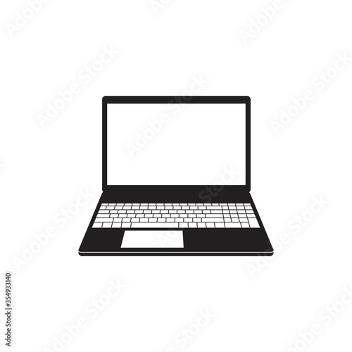 Laptop icon, computer or notebook symbol, for apps and websites, vector illustration