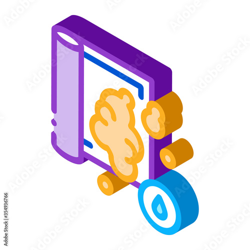 water soapy carpet cleaning icon vector. isometric water soapy carpet cleaning sign. color isolated symbol illustration