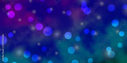 Light Multicolor vector template with circles, stars. Abstract illustration with colorful spots, stars. New template for a brand book.