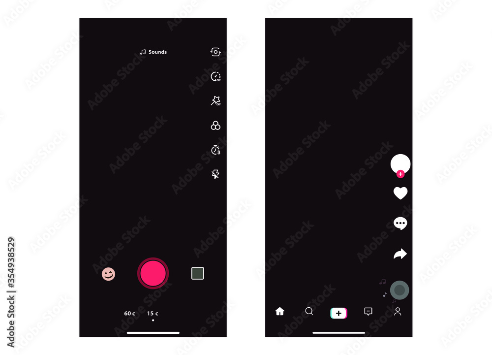 Social frame template mobile interface. Social frame template mobile interface.