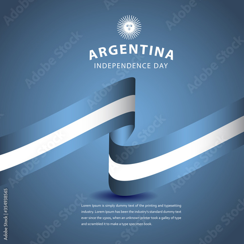 Happy Argentina Independence Day Celebration Vector Template Design Illustration