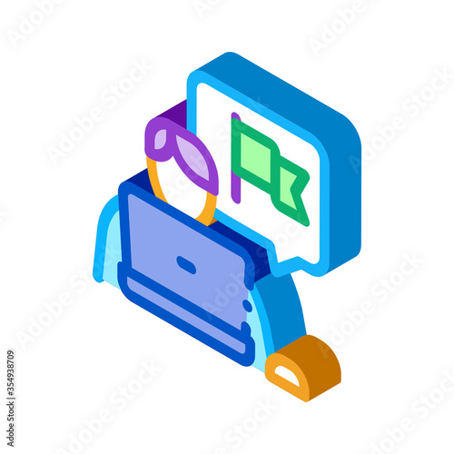 probation trainee icon vector outline illustration