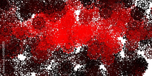 Light Red vector texture with bright snowflakes.