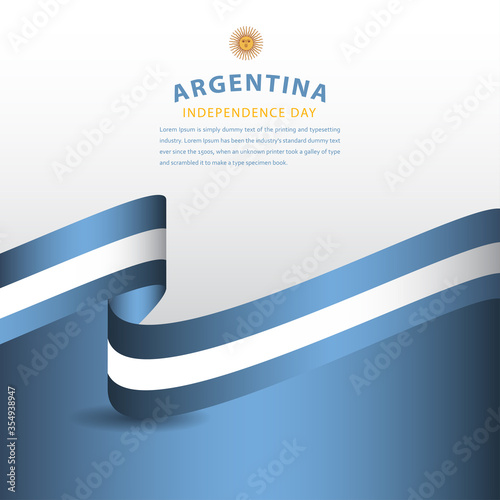 Happy Argentina Independence Day Celebration Vector Template Design Illustration
