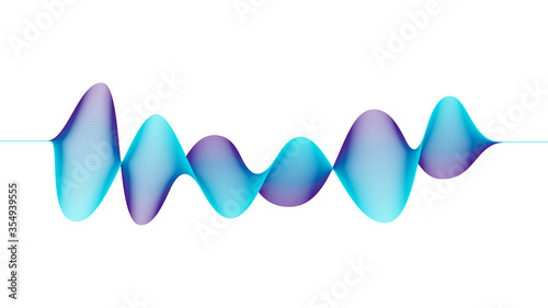Abstract background with wave. Flowing blue and purple dynamic lines. Vector illustration.