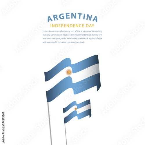 Happy Argentina Independence Day Celebration Vector Template Design Illustration