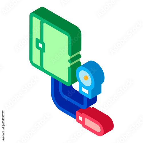 device for measuring pressure tonometer icon vector outline illustration