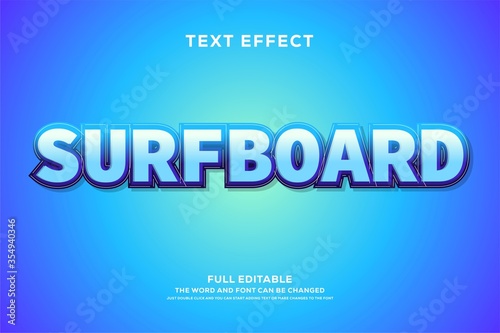Blue fresh modern text effect