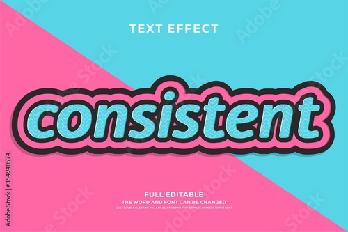 Modern 3d text effect with editable font effect