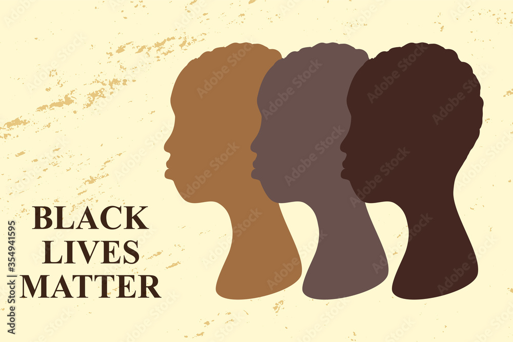 Silhouette of a black women and the text 