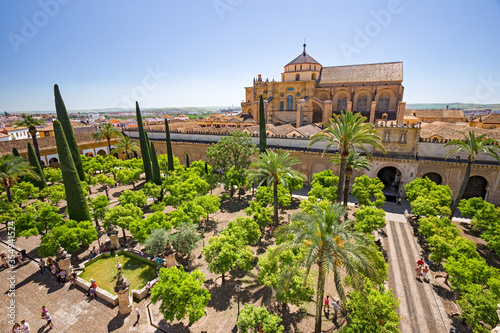 Panoramic view from the top of the Mezquita, Cathedral of Córdoba, Spain.