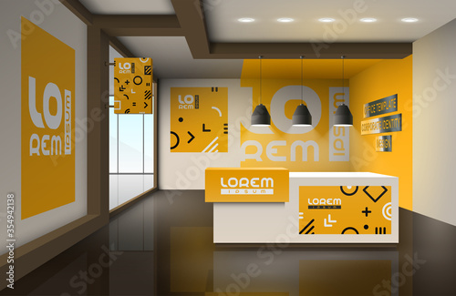 Office with advertising elements photo