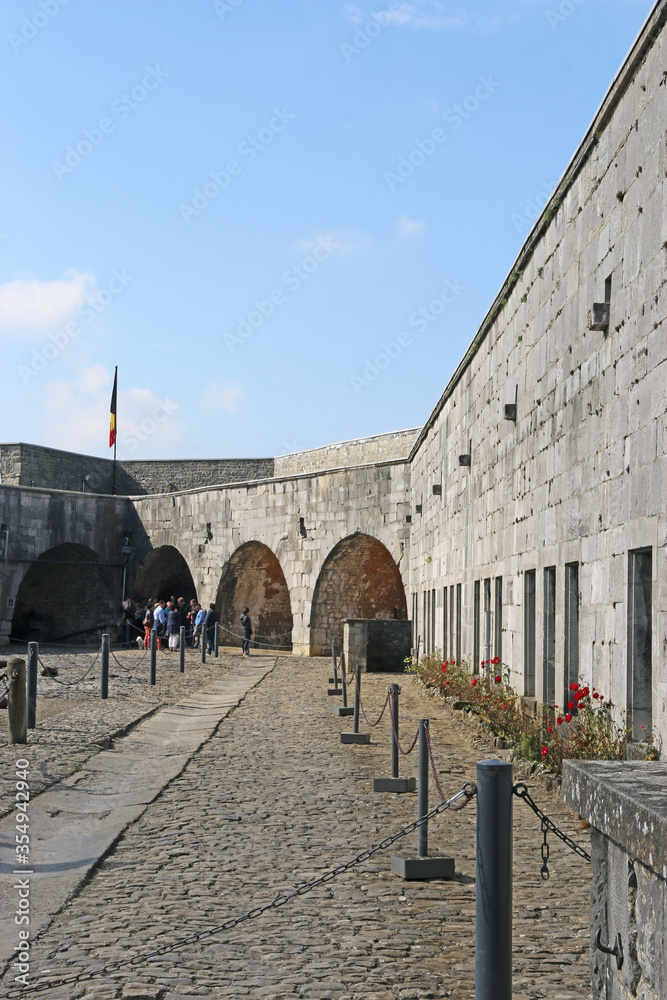 Dinant Citadel interior walls in Belgium