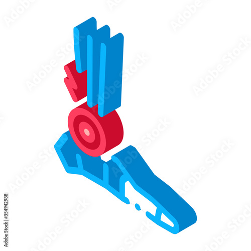 rheumatoid arthritis of foot icon vector. isometric rheumatoid arthritis of foot sign. color isolated symbol illustration