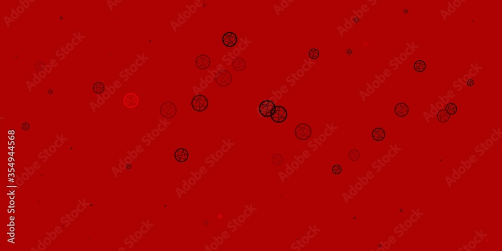 Light Red vector background with occult symbols. Light Red vector background with occult symbols.