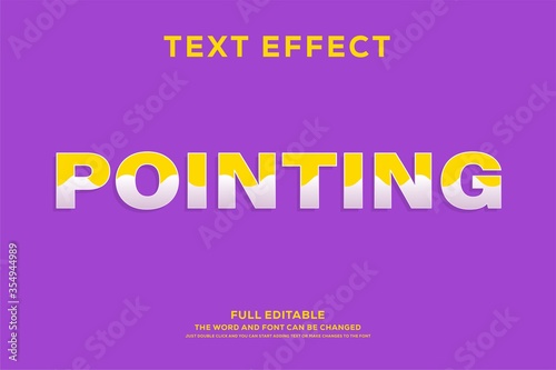 3d fresh yellow and purple style text effect