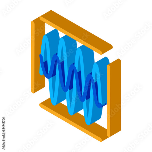 sound diagnostics icon vector. isometric sound diagnostics sign. color isolated symbol illustration