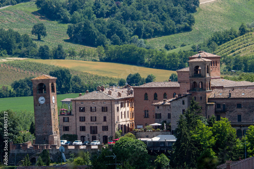 castelvetro di modena tourist town with ancient castle historic center photo