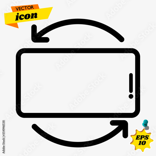 Rotate smartphone isolated icon. Device rotation symbol. Turn your device.