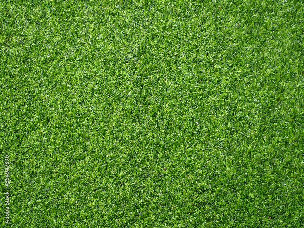 Fototapeta premium Green grass texture background Top view of bright grass garden Idea concept used for making green backdrop, lawn for training football pitch, Grass Golf Courses green lawn pattern textured background.