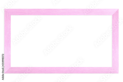 isolated blank wood frame on white background