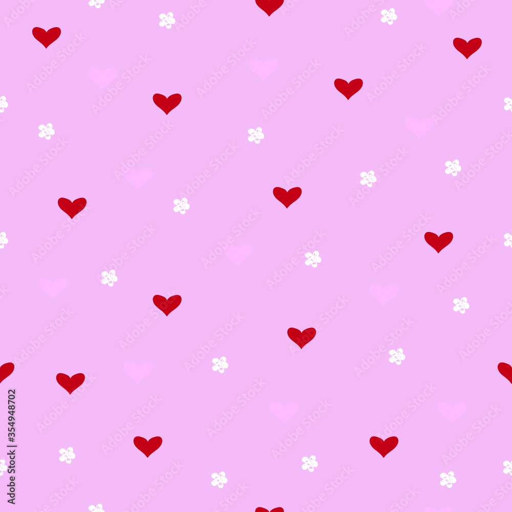 Valentine day love seamless pattern. Print for textile, wrapping, wallpaper, apparel
