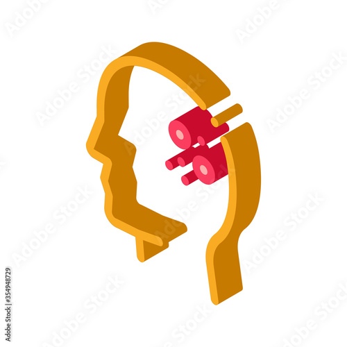 main problem of dermatitis icon vector. isometric main problem of dermatitis sign. color isolated symbol illustration