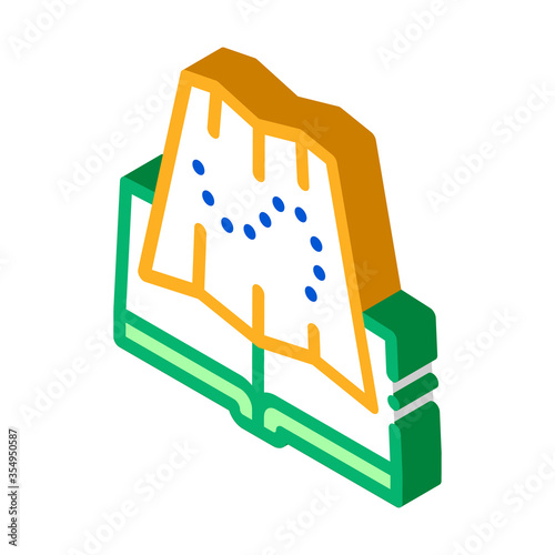 integrated geography icon vector. isometric integrated geography sign. color isolated symbol illustration