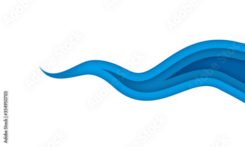 Graphic illustration of a three-dimensional water image