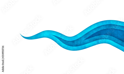 Graphic illustration of a three-dimensional water image