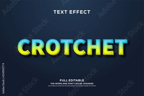Modern alphabet font sticker text style effect editable