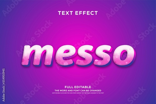 Modern styled 3d font effect