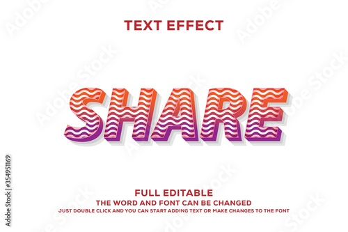 text effect with modern 3d gradient design
