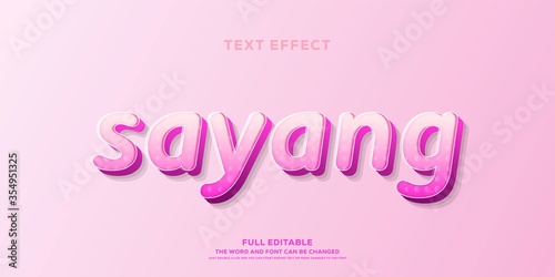 3D pink text effect