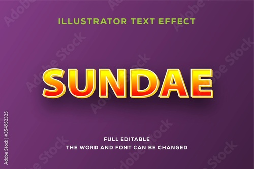 Modern font effect for banner and sticker