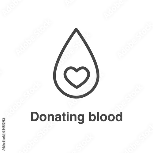Blood testing and work icon showing one aspect of blood draw process