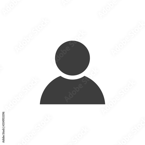 Person icon on white background